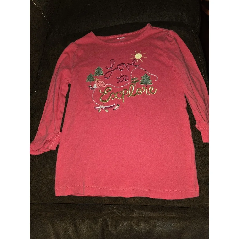 Gymboree friendship camp love to explore shirt size 7‎ 3/4 sleeves